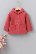 Petal Pink Hoodfleece Winter Coat