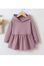 Dusty pink girls kids winter hood