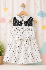 White sweat hearts girls frock