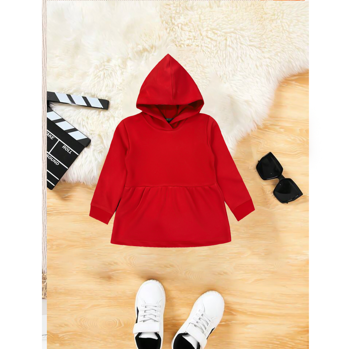Basic Red Girls Hood