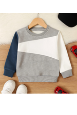 Color block kids winter sweat shirt