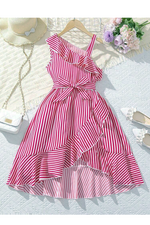 Sparklyn Girls Striped Long Dress
