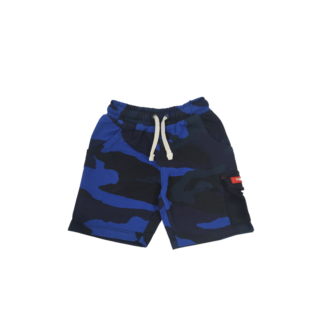 Blue Camo kids Pocket Short