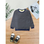 Blue & White Doted Kids Sweat Shirt
