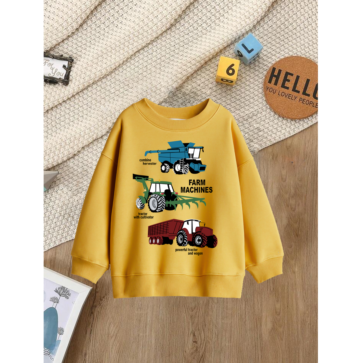 Farm Machines Kids Sweat Shirt