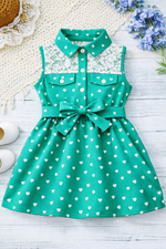 Greeny sweat hearts girls frock