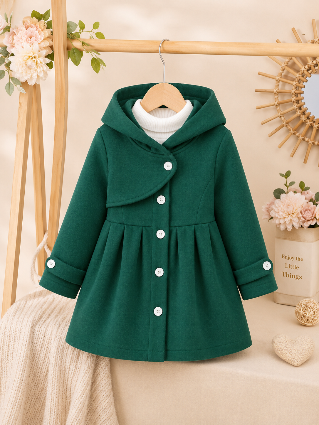 Grace Green hooded Winter Coat
