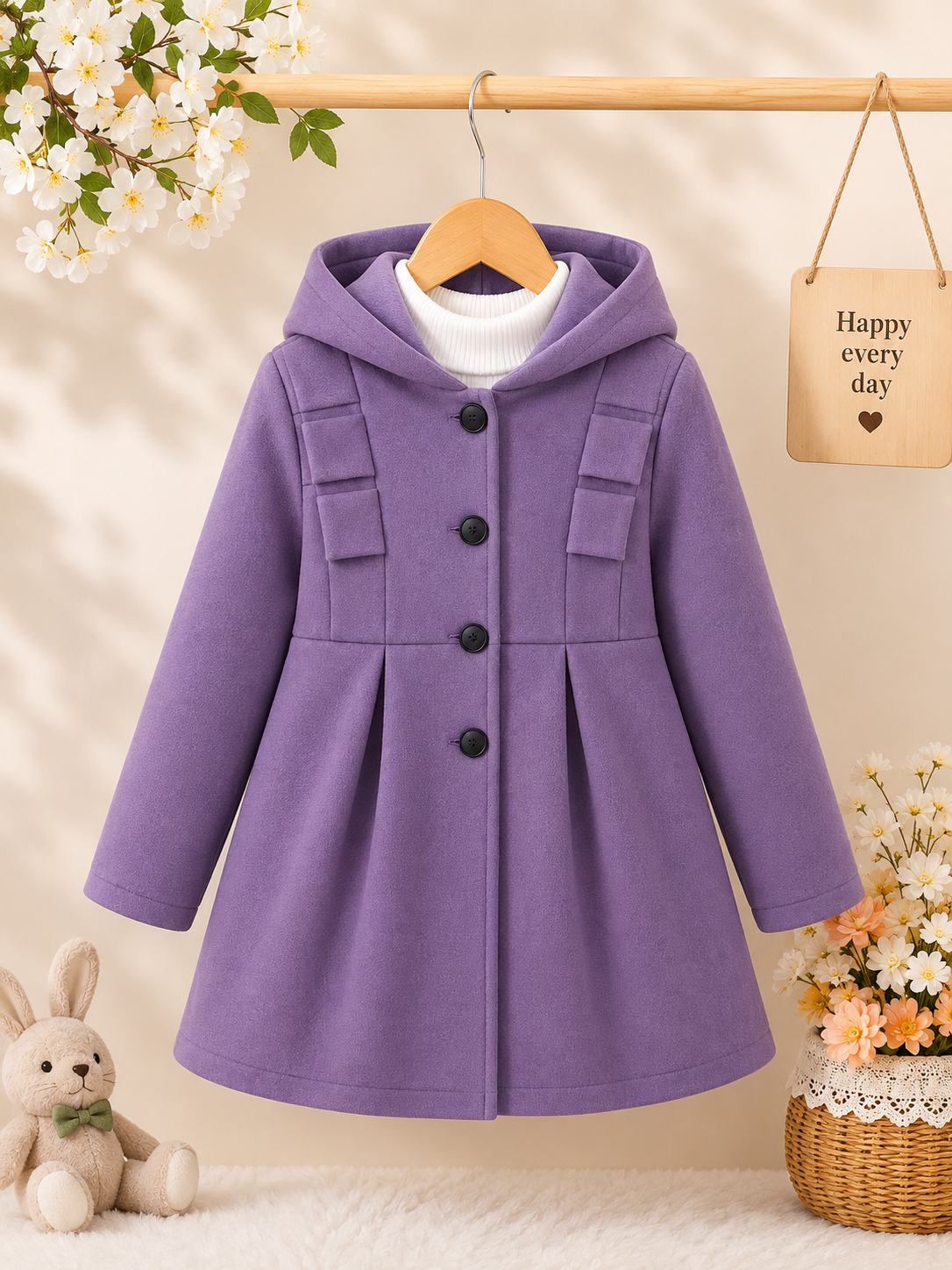 Lilac Purple Princess Winter Coat