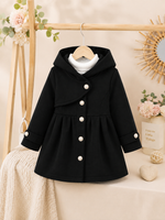 Grace Black hooded Winter Coat