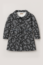 Black & Silver Paisley Dress Coat