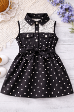 Black sweat hearts girls frock