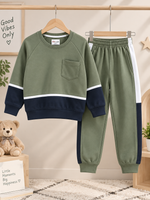 Green & Black Pocket Sweatshirt and Trouser