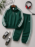 Miniclub Forest Green Classic Stripe Tracksuit