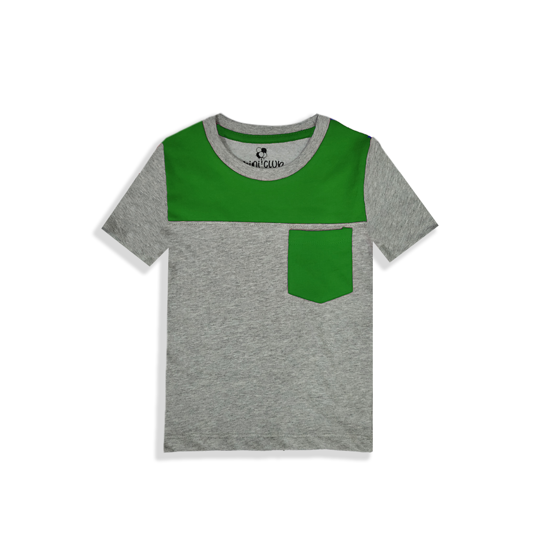 Green pocket kids t-shirt