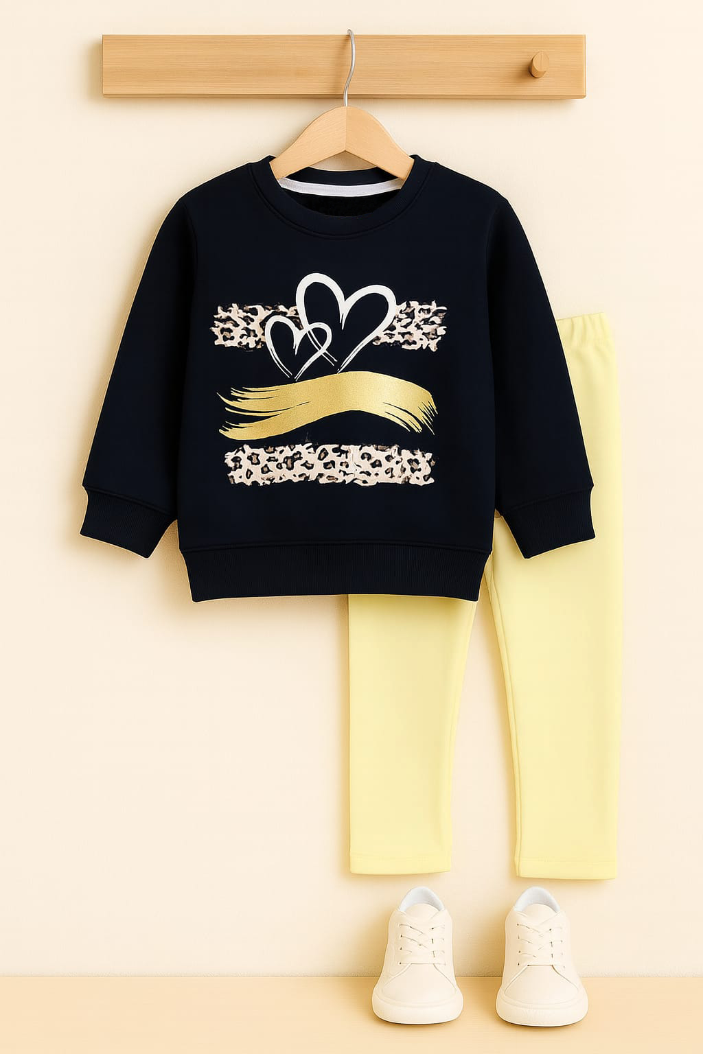 Hearts kids sweat shirt & tights