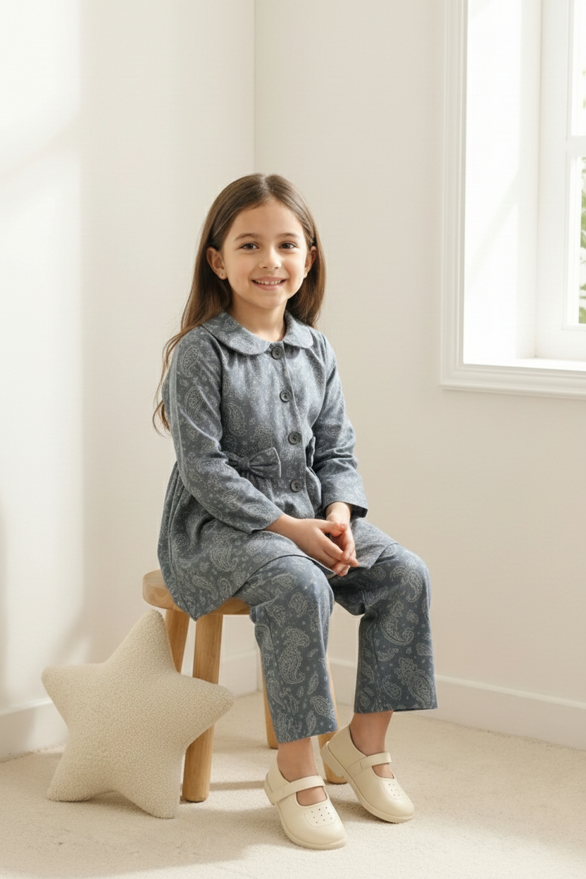 Grey coat Paisley Elegance Set