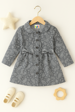 Grey & Silver Paisley Dress Coat