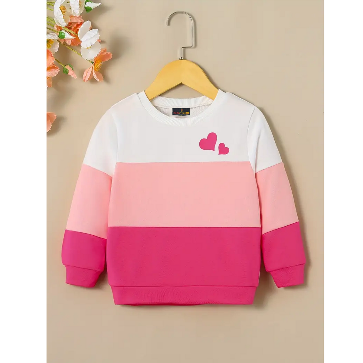 Lovely Hearts Girls Sweat Shirts