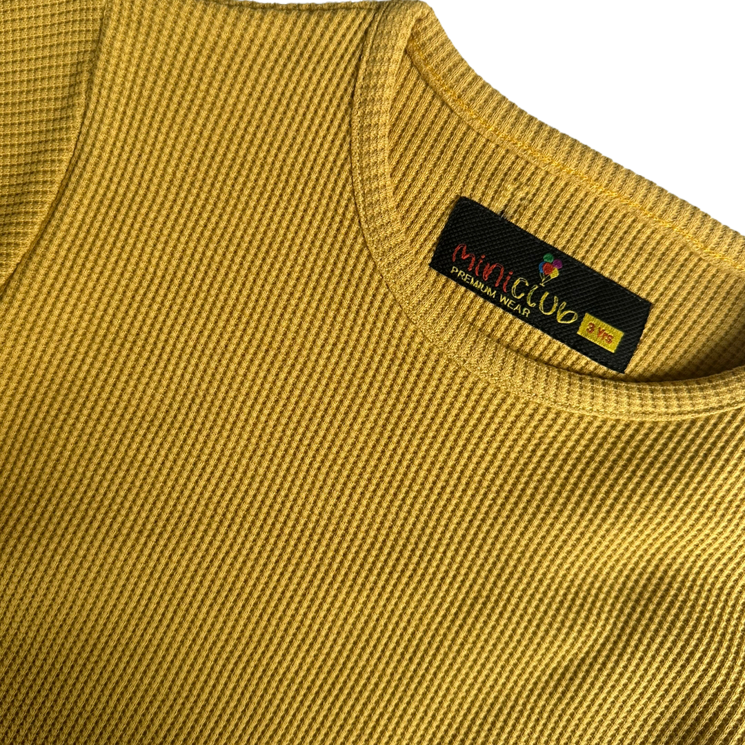 MR Waffle-Knit Long Sleeve Shirt